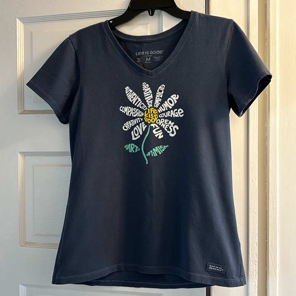 Medium Life is Good Art of Optimism Crusher Tee